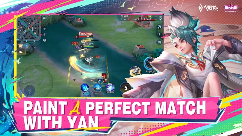 arena of valor mod apk - match with yan