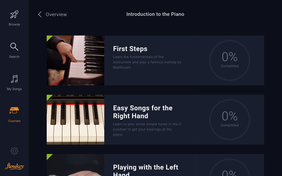 learn piano with flowkey and its features